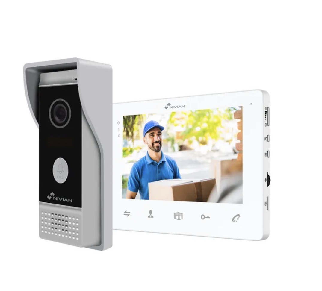 kit d'interphone vidéo Nivian à 2 fil avec écran couleur 7 pouces